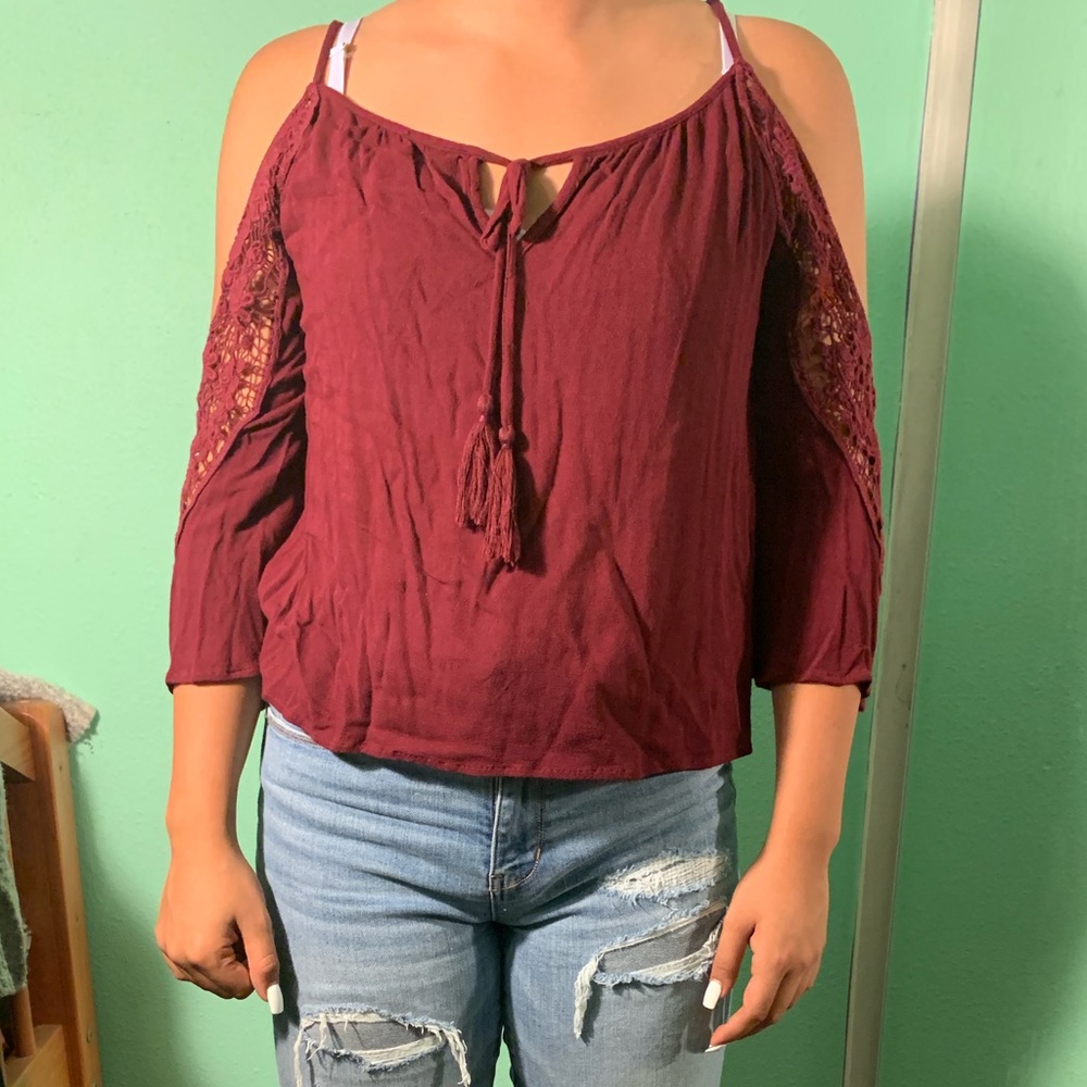 Red blouse